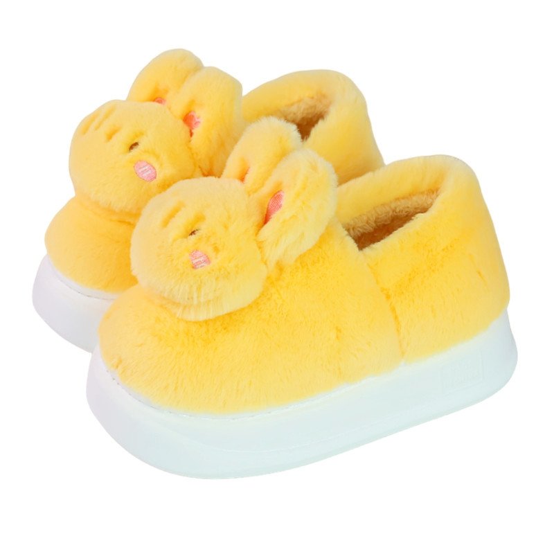 Cotton cute Soft Plush Toys Girls Slipper Winter Indoor Outdoor Two-Wear Warm Cotton Slippers Thick Bottom Eva Dung Slippers