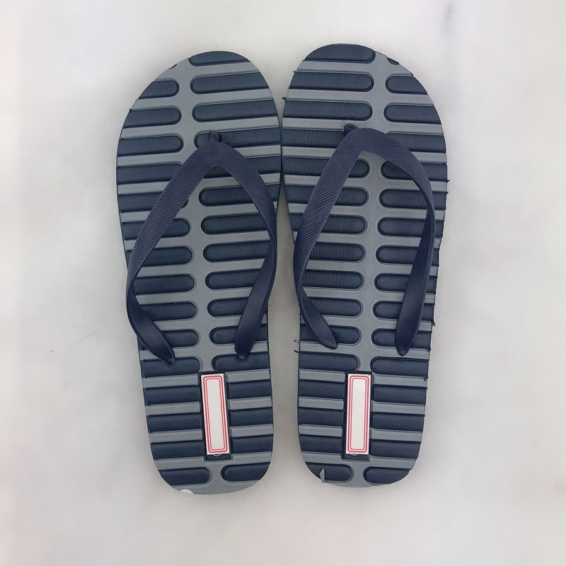 Fashionable Personalized Large Size Insole Embossed Eva Beach Sandals Men's Rubber Slide Slippers
