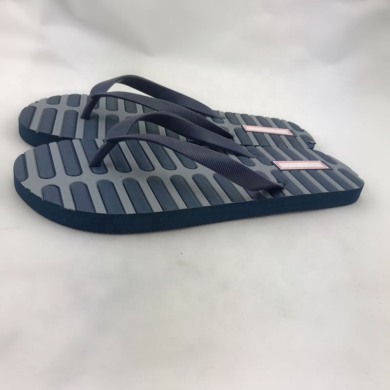 Fashionable Personalized Large Size Insole Embossed Eva Beach Sandals Men's Rubber Slide Slippers