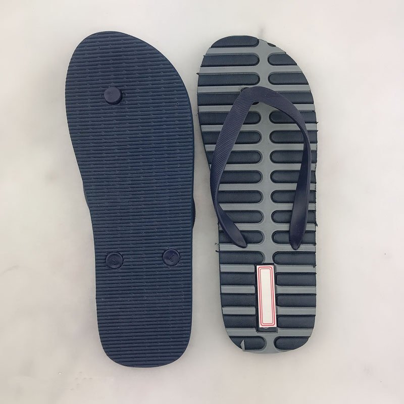 Fashionable Personalized Large Size Insole Embossed Eva Beach Sandals Men's Rubber Slide Slippers