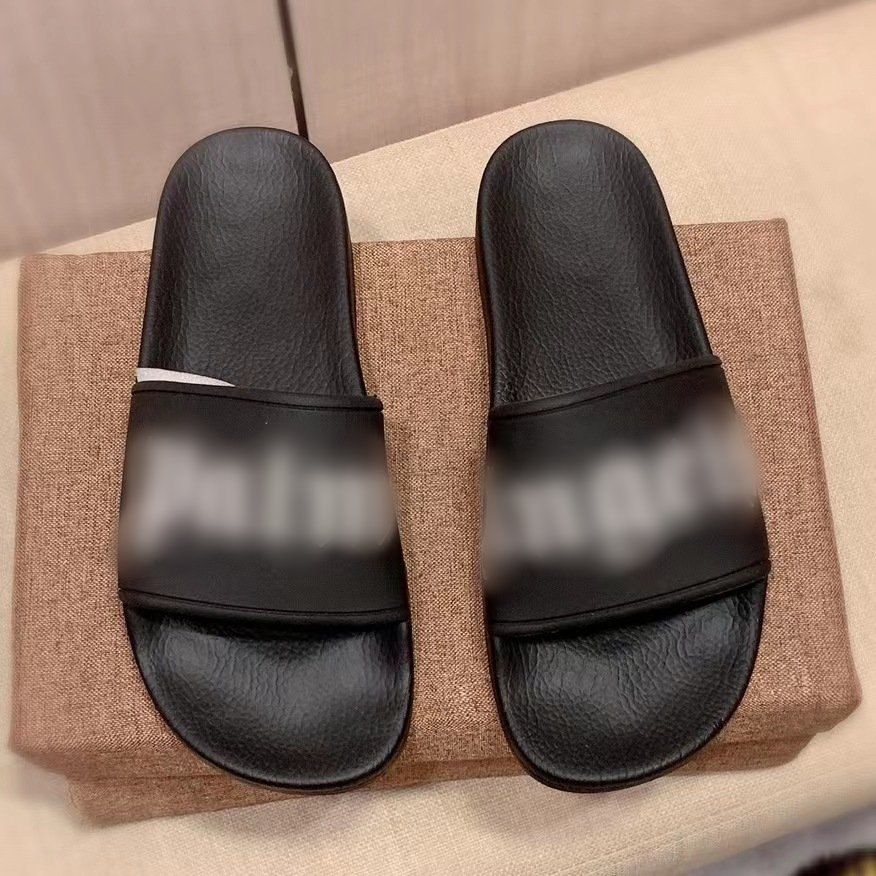 Wholesale designer brand shoes fashion men high quality black sandals beach slides slippers for women