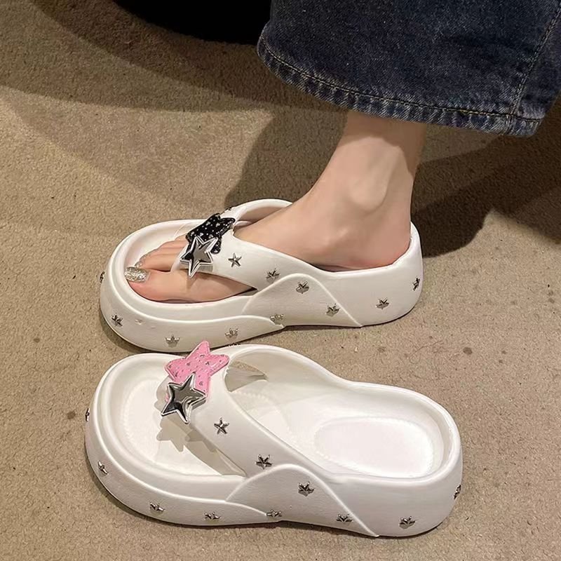 Pillow Slide Slippers Anti Slip Quick Dry Open Toe Super Soft Thick Soled Bath Shower Sandals Unisex Home Eva Slippers
