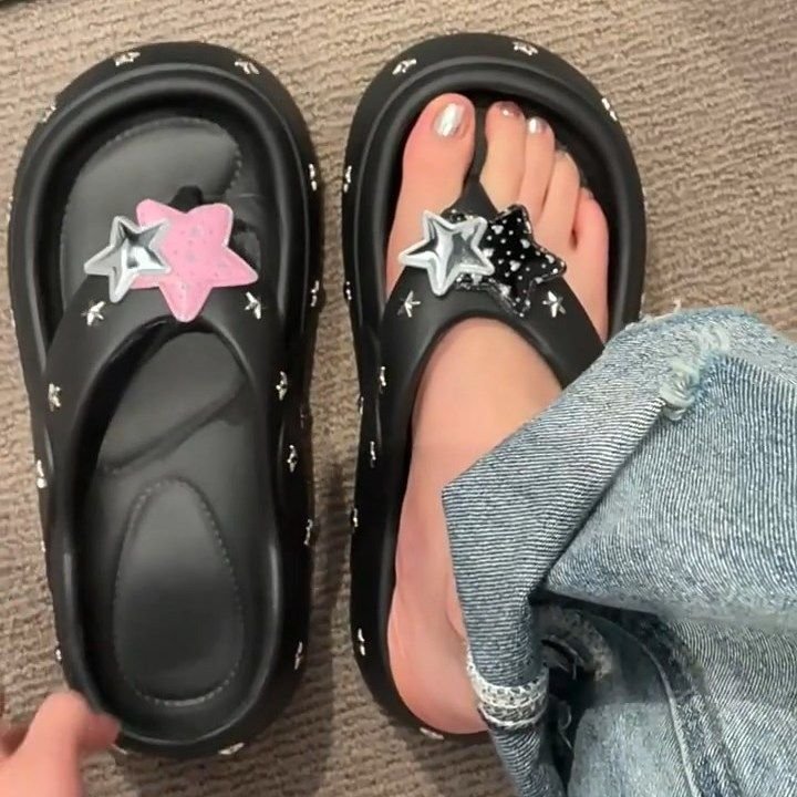 Pillow Slide Slippers Anti Slip Quick Dry Open Toe Super Soft Thick Soled Bath Shower Sandals Unisex Home Eva Slippers