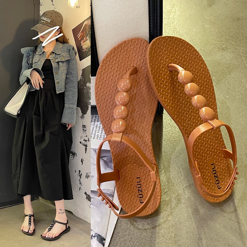 Jelly Shoes Slippers Thong Sandals Shoes 2023 China Fashion Flat Factory Direct Sale Women's Shoes slides Wholesale Prices