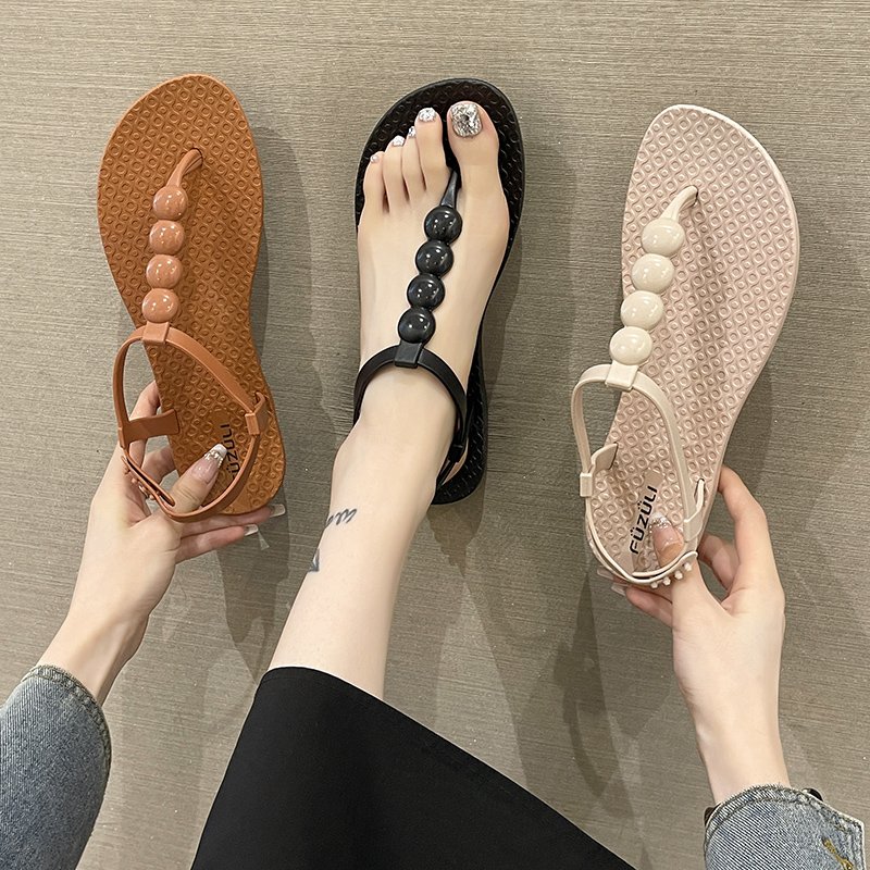 Jelly Shoes Slippers Thong Sandals Shoes 2023 China Fashion Flat Factory Direct Sale Women's Shoes slides Wholesale Prices