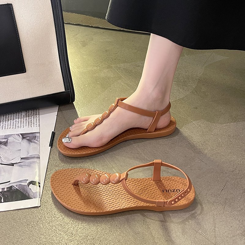 Jelly Shoes Slippers Thong Sandals Shoes 2023 China Fashion Flat Factory Direct Sale Women's Shoes slides Wholesale Prices