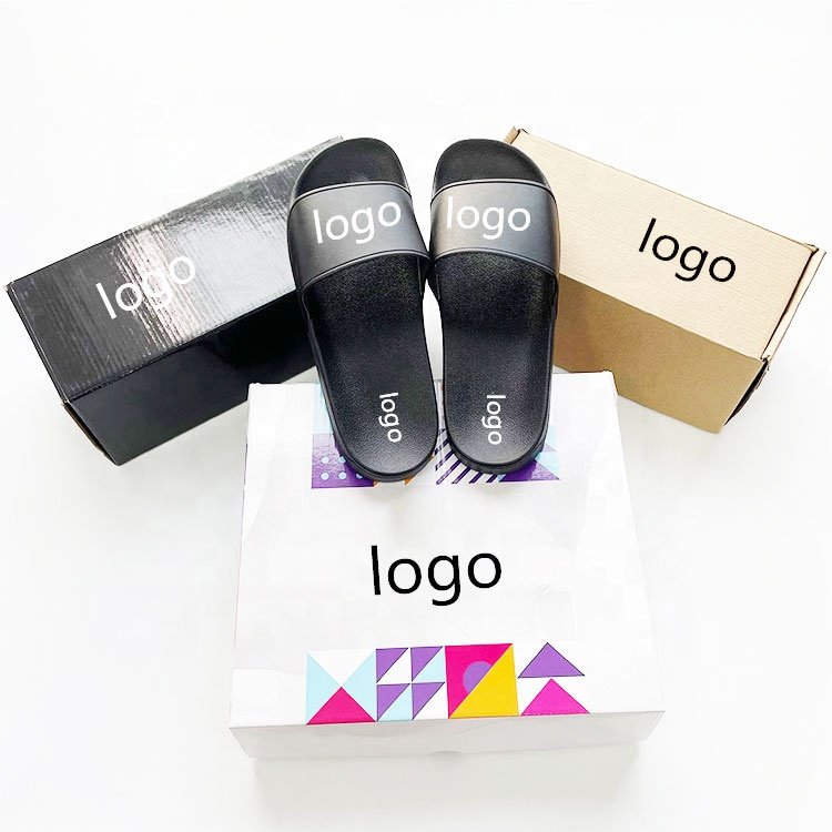 2023 Wholesales Super Soft PU Slides Sandals Custom Slides Box With Logo Plus Size Footwear Summer Cool Slipper Slides