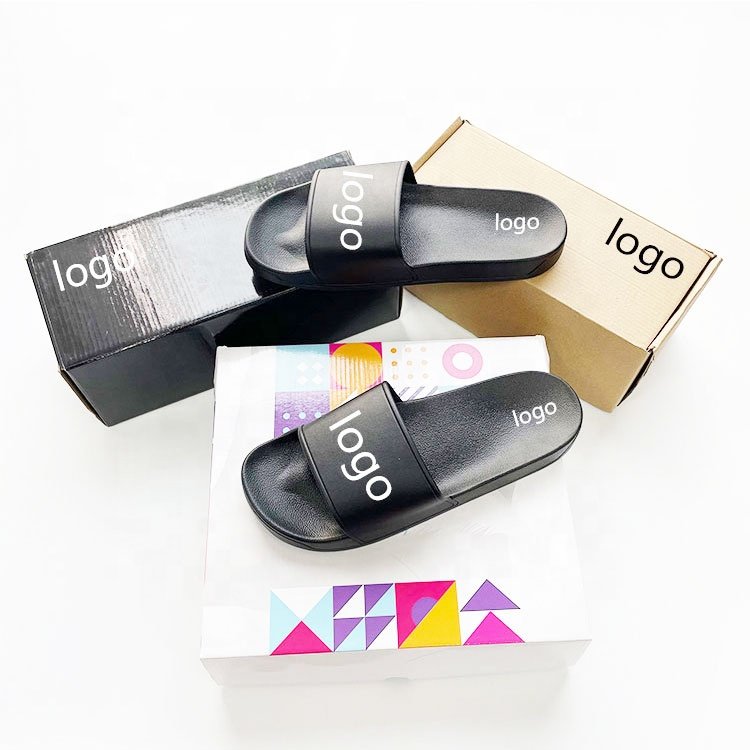 2023 Wholesales Super Soft PU Slides Sandals Custom Slides Box With Logo Plus Size Footwear Summer Cool Slipper Slides
