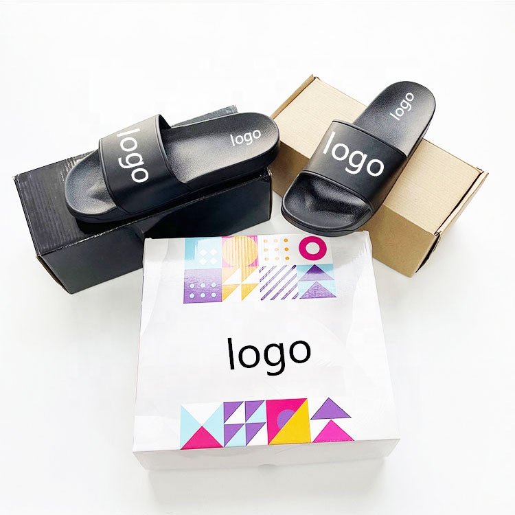 2023 Wholesales Super Soft PU Slides Sandals Custom Slides Box With Logo Plus Size Footwear Summer Cool Slipper Slides