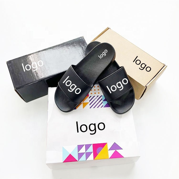 2023 Wholesales Super Soft PU Slides Sandals Custom Slides Box With Logo Plus Size Footwear Summer Cool Slipper Slides