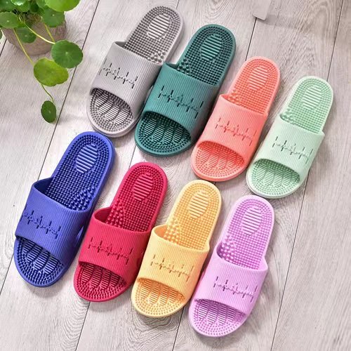 Men's fashion Comfortable Lightweight Striped Slippers Senior Breathable Non-Slip Outdoor Home Slippers with Open Toes Summer