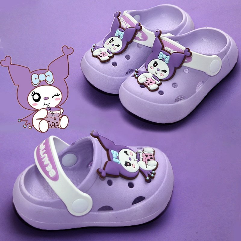 Wholesale Kids Cartoon Kulomi Anti Slip Summer Slippers Girls Baby Cave Hole Shoes Beach PVC Slipper
