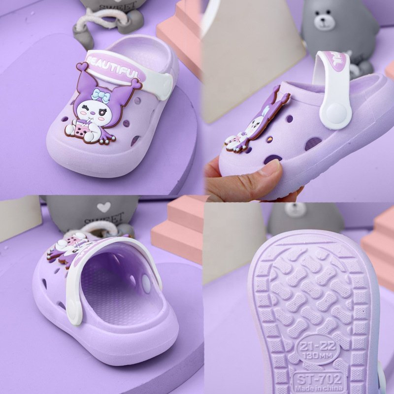 Wholesale Kids Cartoon Kulomi Anti Slip Summer Slippers Girls Baby Cave Hole Shoes Beach PVC Slipper