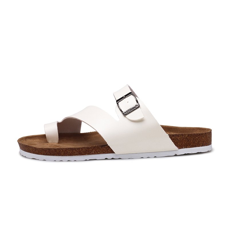 New Women Sandal Cork Fashion Ladies White Slipper Summer Flat Slides Slippers for Women Sandal Shoes