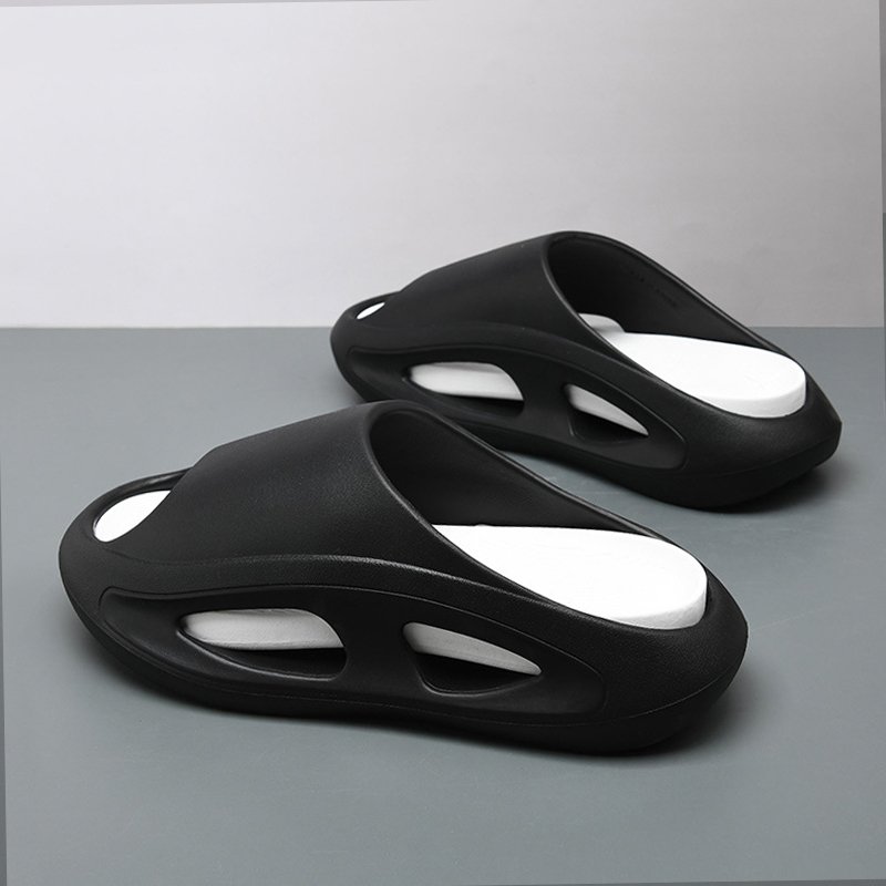 high quality Summer Beach Fashion Home Sports Custom Eva Soft Rubber Sandals Support Cloud Slides Slippers with Logo for Men