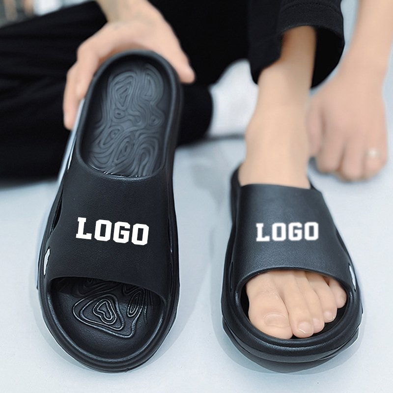 2024 Custom Logo New Unisex Summer Sandals Men Flat Slides Shoes Women Slip On Eva Indoor Beach Slippers Custom