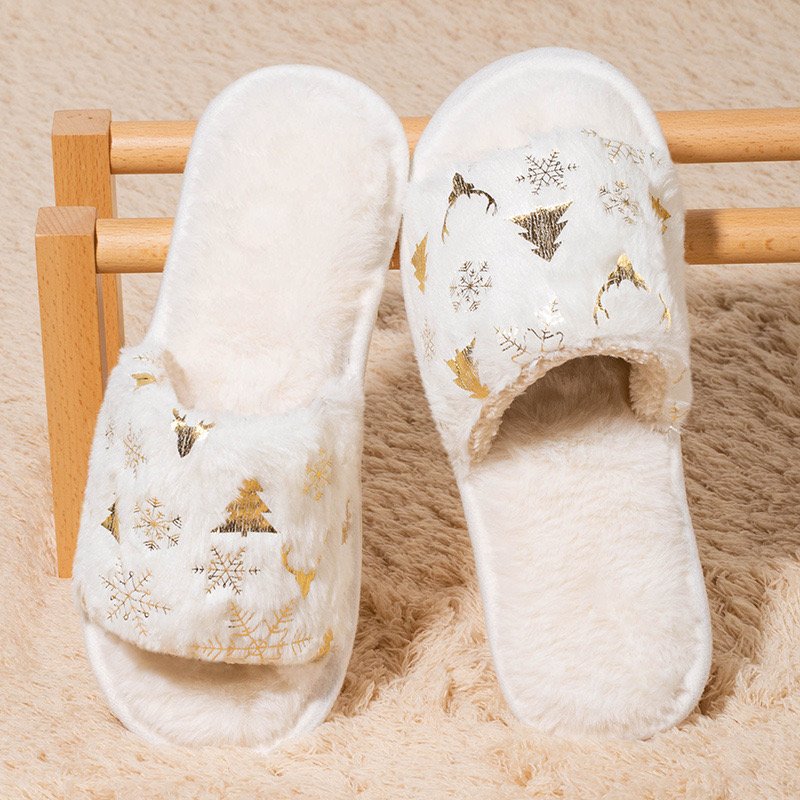 PVC Sole White Slipper House Latest Ladies Open Toe Slippers Women Home Slide Slippers