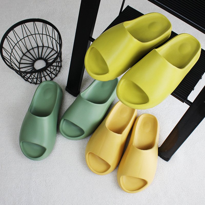 women soft beach flip-flops for shower couple house use bathing quick drying lightweight home slides slippers for female