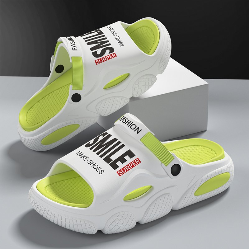 2024 New Cushioning Slippers Men's Summer Home Wear Non-slip And Wear-resistant Platform Platform Sandals For Two Sandals