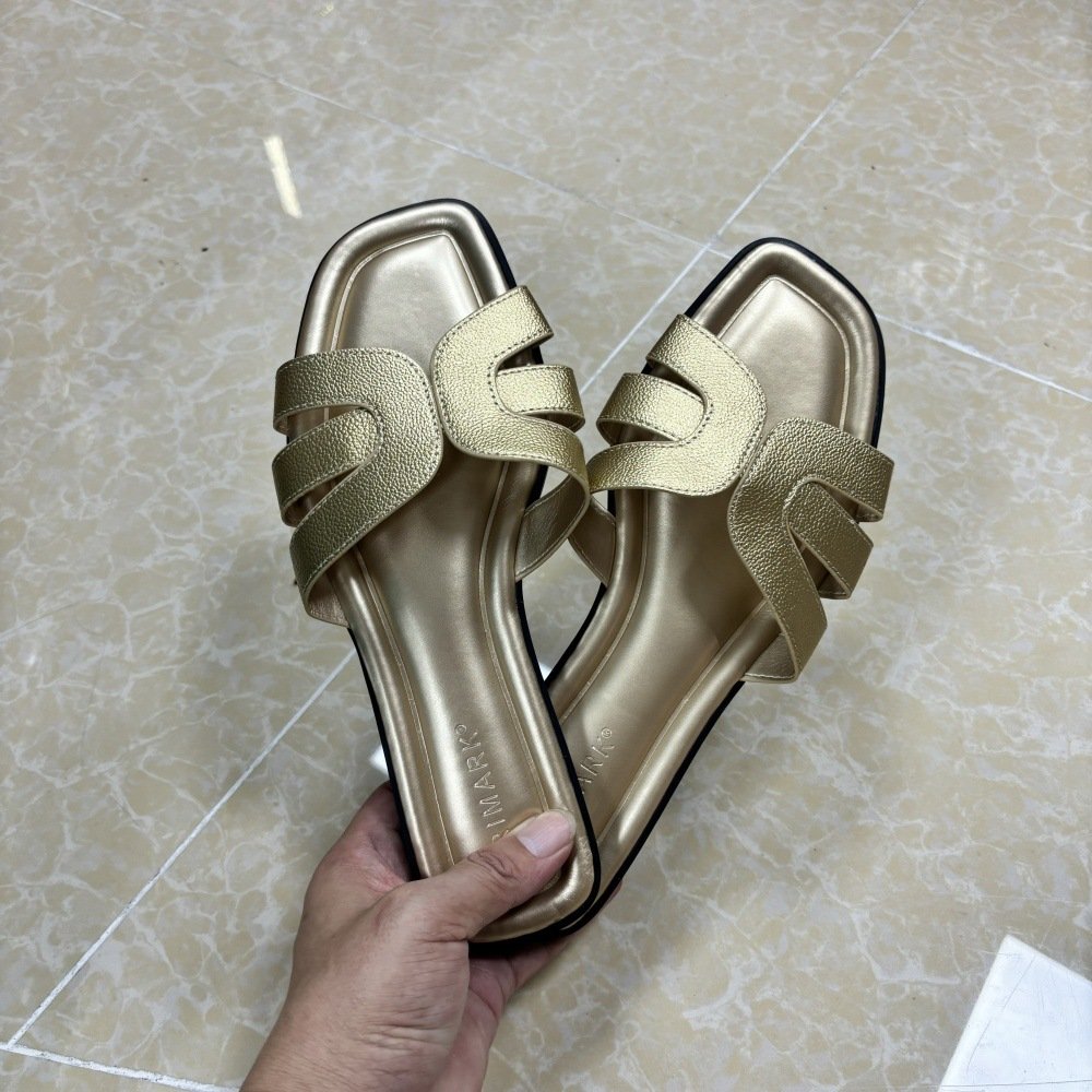Ladies Sandals Casual Slides Slippers Fashion Designer Sandals Popular Pu Leather Beach Flat Sandals For Women And Ladies