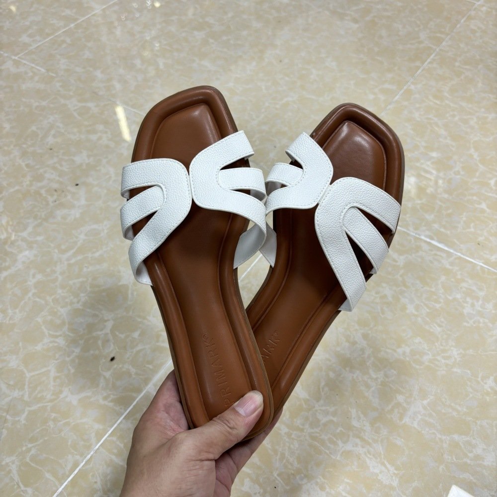 Ladies Sandals Casual Slides Slippers Fashion Designer Sandals Popular Pu Leather Beach Flat Sandals For Women And Ladies