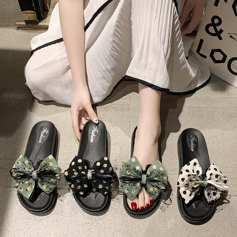 Factory New Design Latest Anti-slippery Bedroom Women Flat Sandals Slide Slipper For Ladies