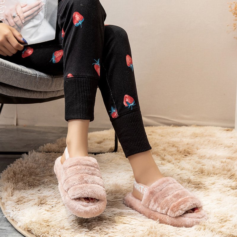 2023 New soft fashion Women's Fluff Yeah Slide Slipper ladies winter slippers Women's Soft Plush Lightweight House SlippersW8188