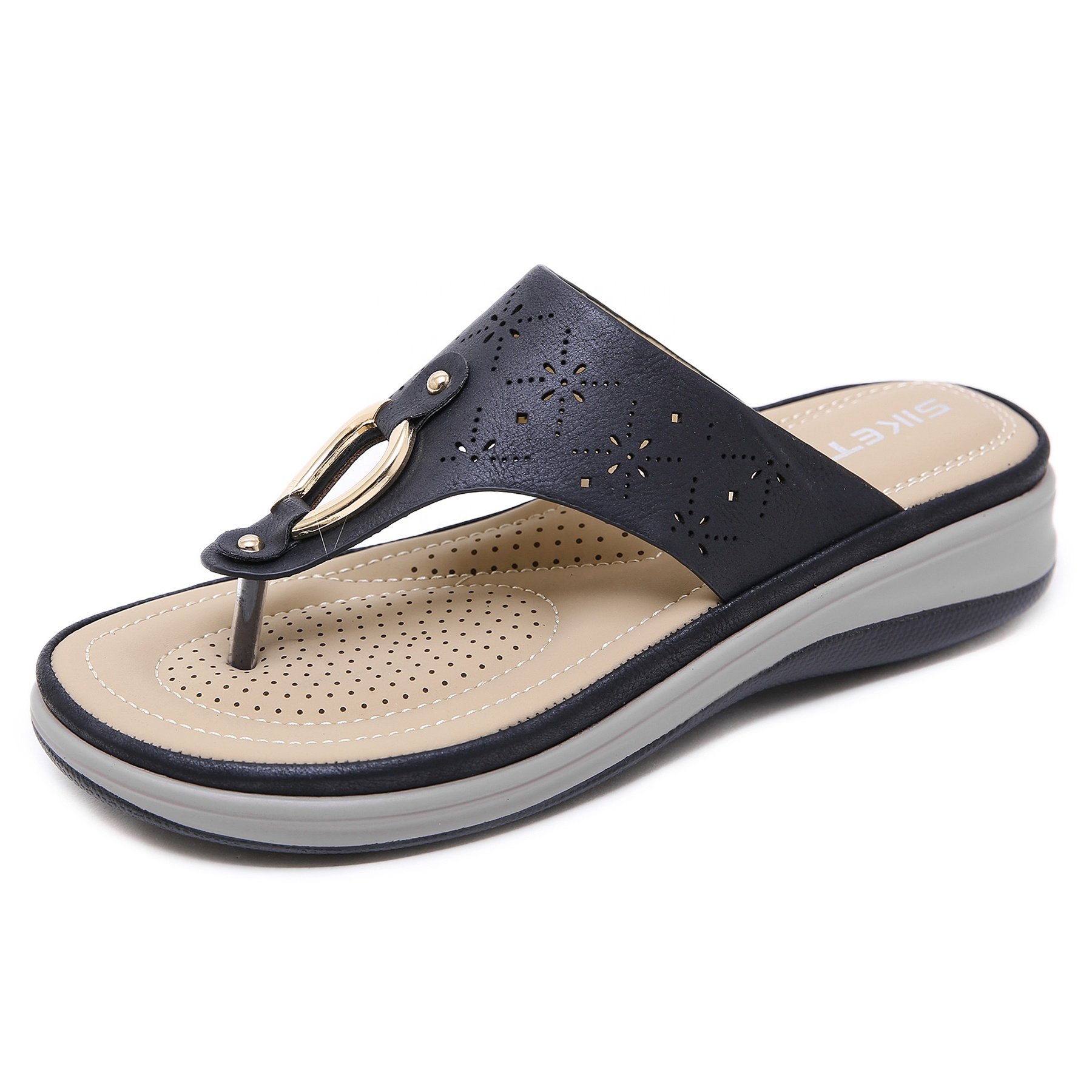 Wholesale new design summer comfortable women's slides slippers