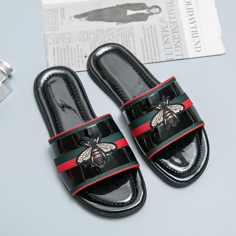 Hot Selling 2022 Famous Brand Fashion Men slippers Outdoor Summer Rubber Soft Sole Flat Sandals Slide Slippers Men Shoes