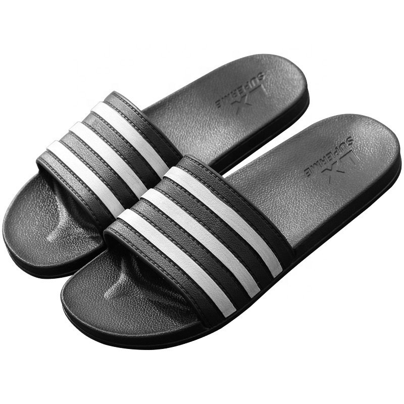 Pvc Bathroom Slipper Logo Rubber,Beach Pvc Slides Men Custom Logo Slippers Custom Printed Flat Slippers Slides Footwear