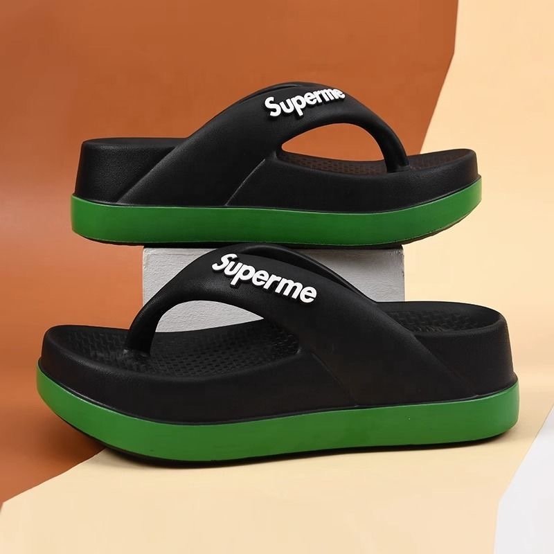 Fashion Women wedges Slippers with high heel ladies Slides slipper House Slippers with heel For female summer flip flop
