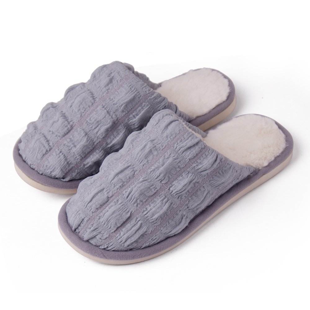 Designer Winter Warm Cloud Puff Slippers Closed Toe Slip On Fur Lined Shoes Women Simple Home Fluffy Indoor Slides Slippers