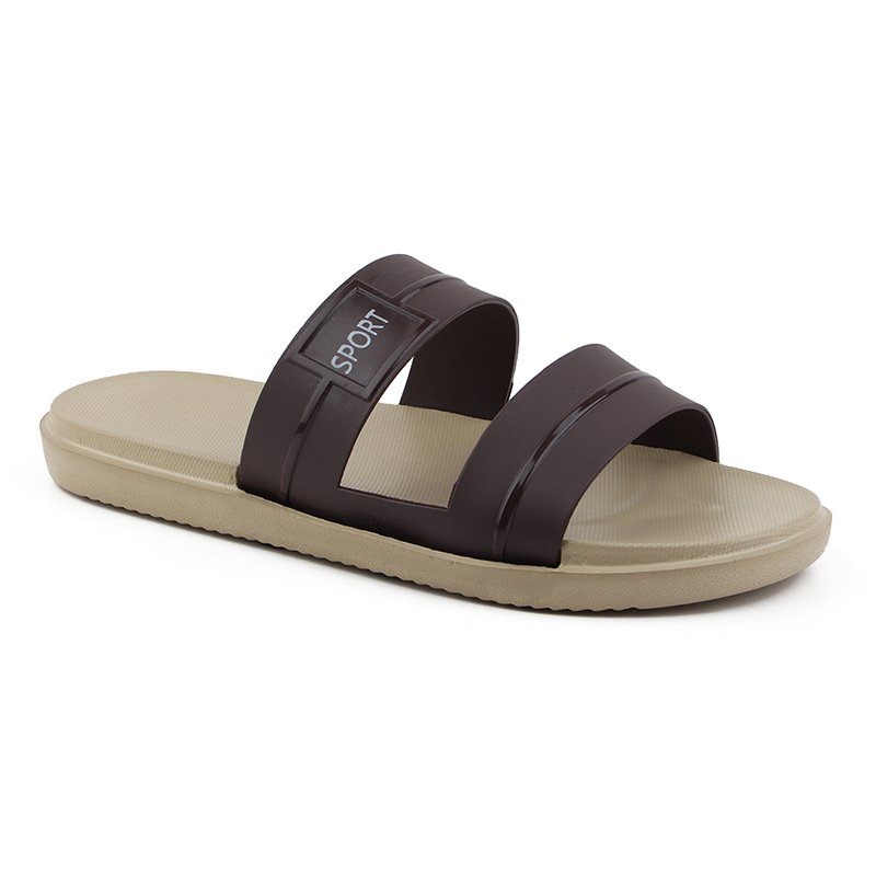Mens Sandals Open Toe Non-slip Cushioned Sport Slides Soft Comfy Double Straps Flat Sandals Custom Slides Slippers For Men