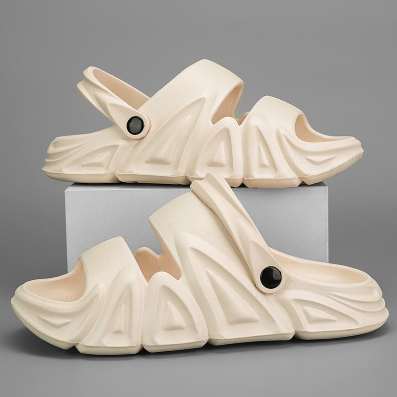 Summer Outdoor Beach Casual Men Custom Logo Print Eva Foam Flat Sport Slides Slippers Sandals For Men