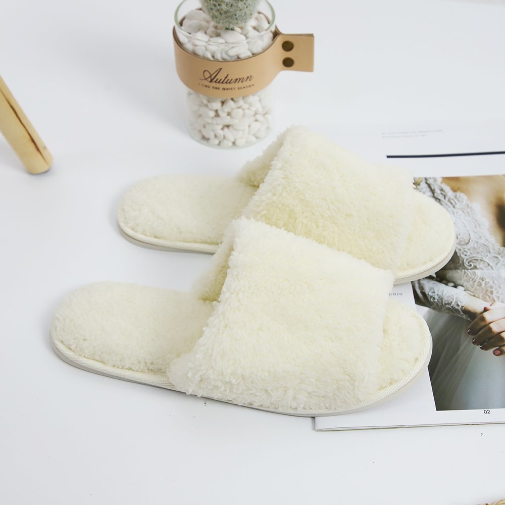 Womens Cross Band Bowknot Slipper Soft Plush Indoor Slip On Fluffy Cross Slippers Faux Fur Slide House Shoes Women