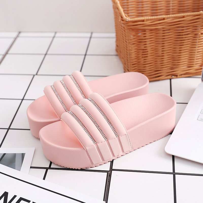 New Design Big size slippers Women platform slides sandal rainbow colorful summer slides slippers sandals shoes women