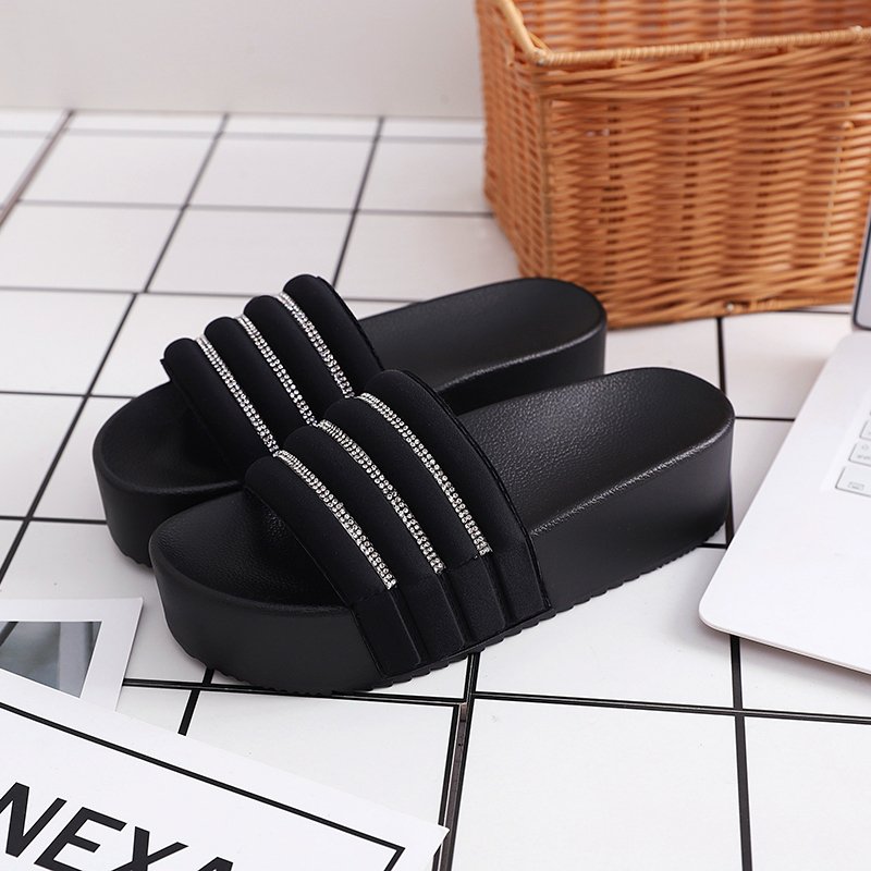 New Design Big size slippers Women platform slides sandal rainbow colorful summer slides slippers sandals shoes women