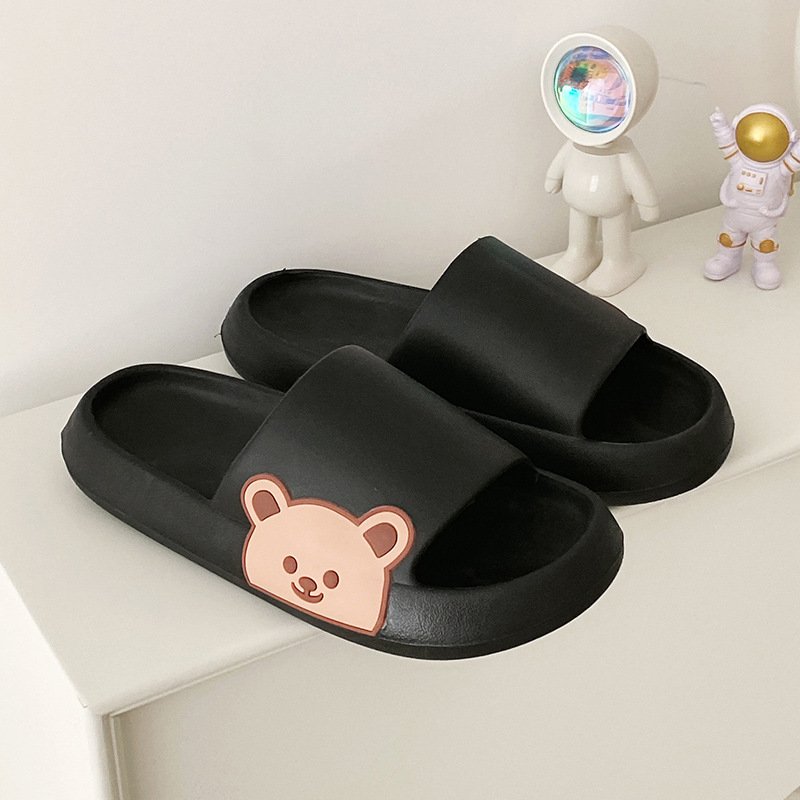 custom Unisex Home Cloud Slides Sandal cute Bear non-slip Cushioned Thick sole eva slippers for bathroom shower