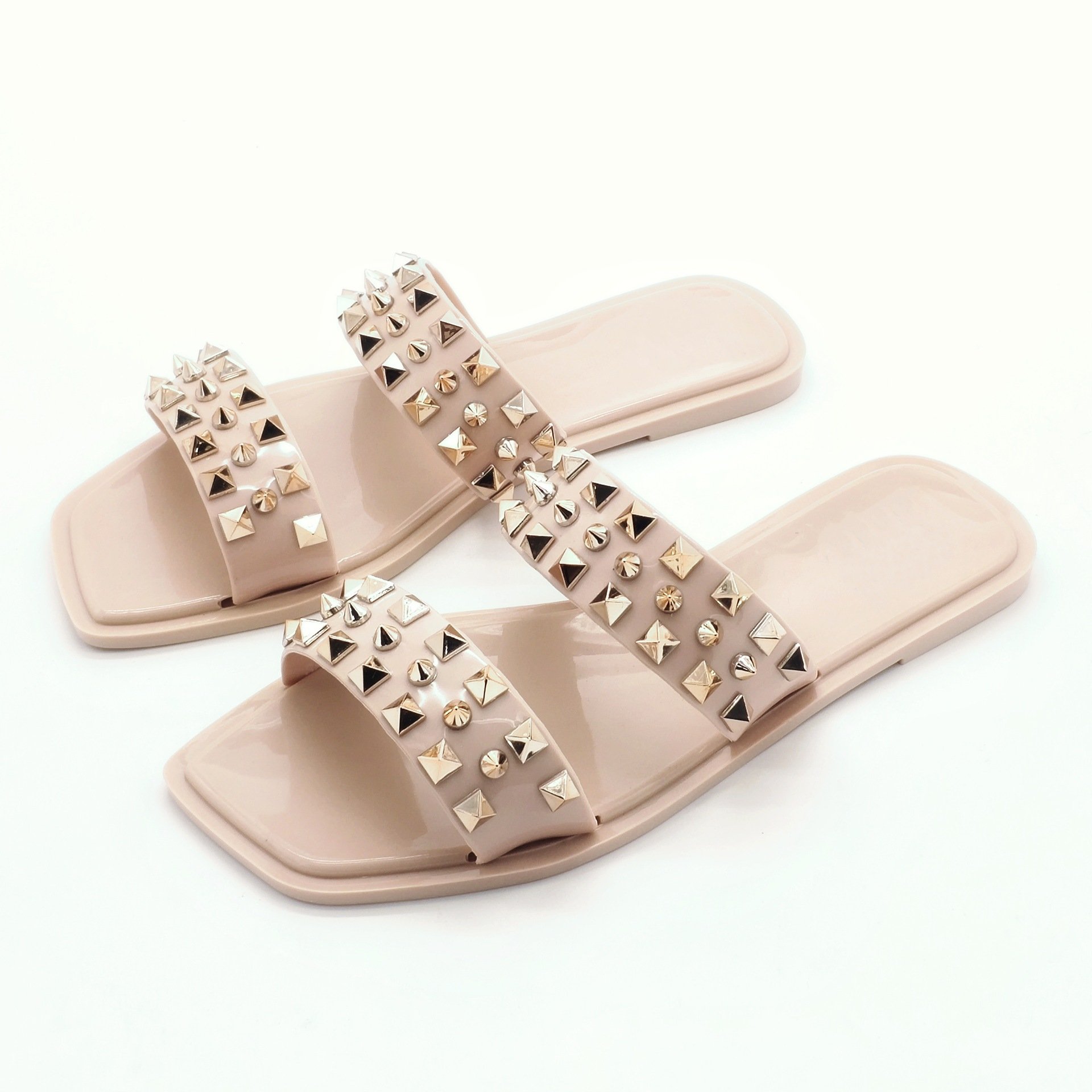 New Arrival Summer Crystal Jelly Shoes Womens Slippers Slide Ladies Pvc Flat Sandals For Women
