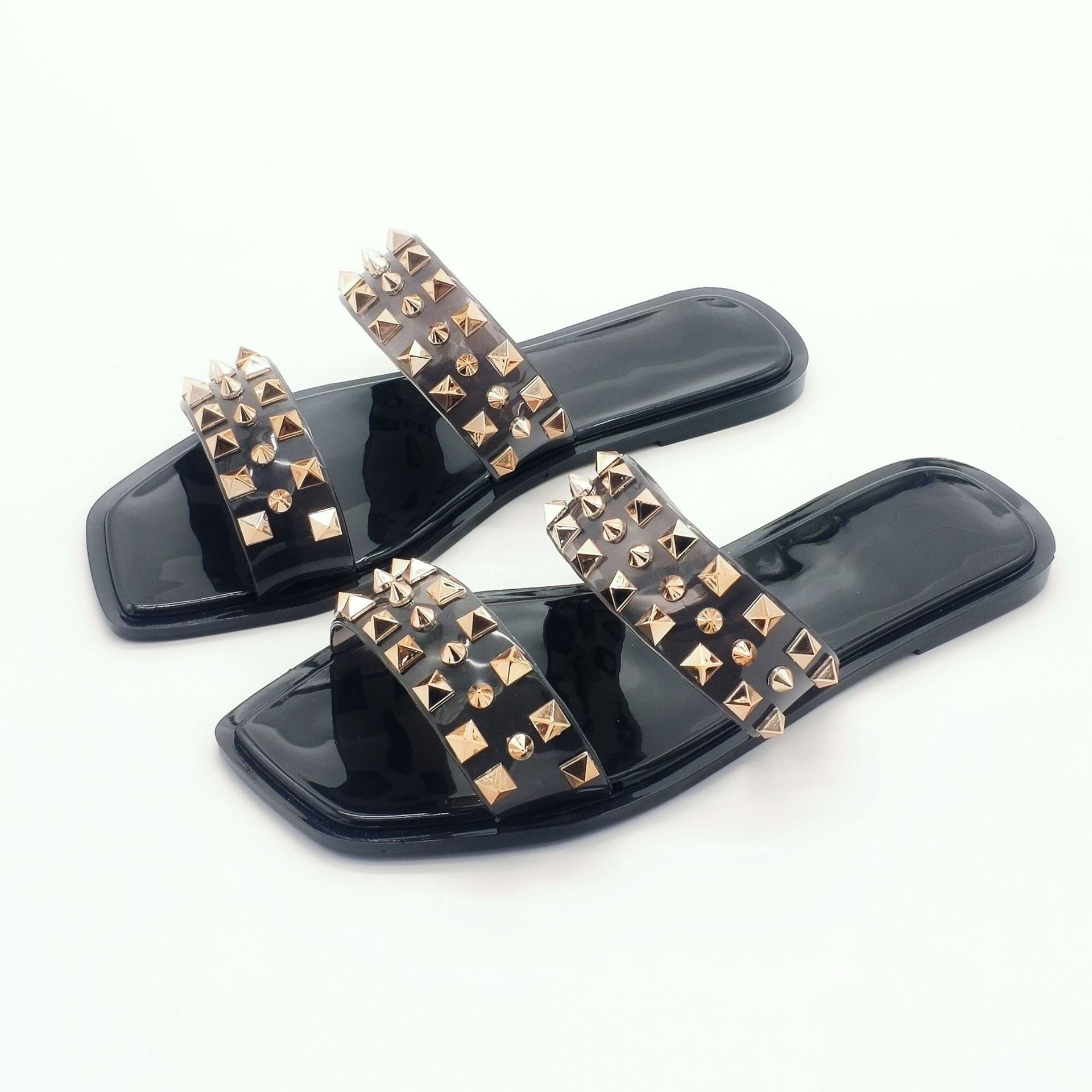 New Arrival Summer Crystal Jelly Shoes Womens Slippers Slide Ladies Pvc Flat Sandals For Women