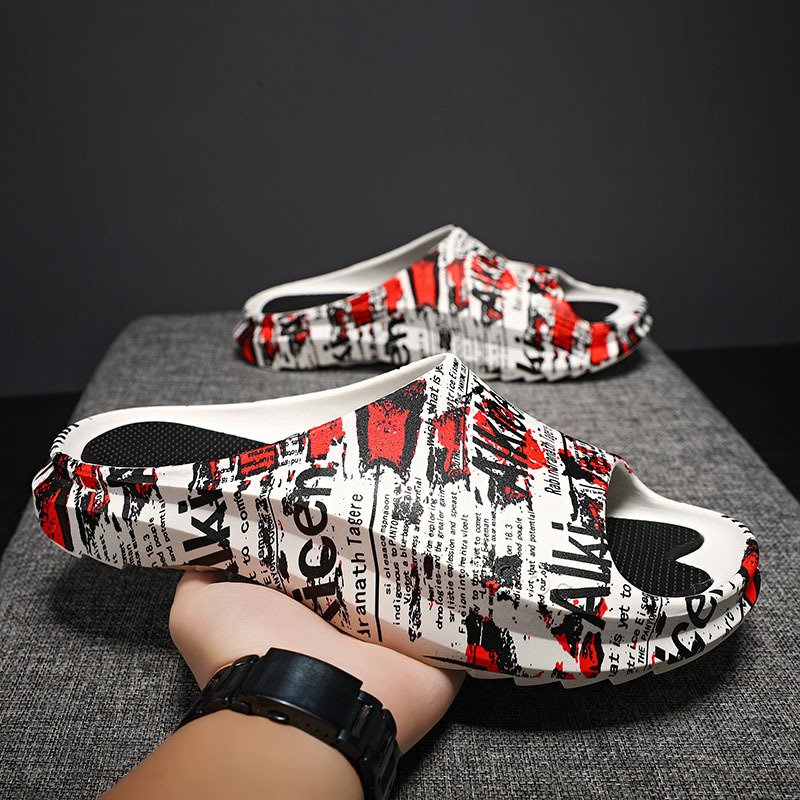 Factory Wholesale Summer Cool Men's Anti-slip Eva Flat Beach Slides Slippers Breathable Slipper EVA Soft Shoes For Men