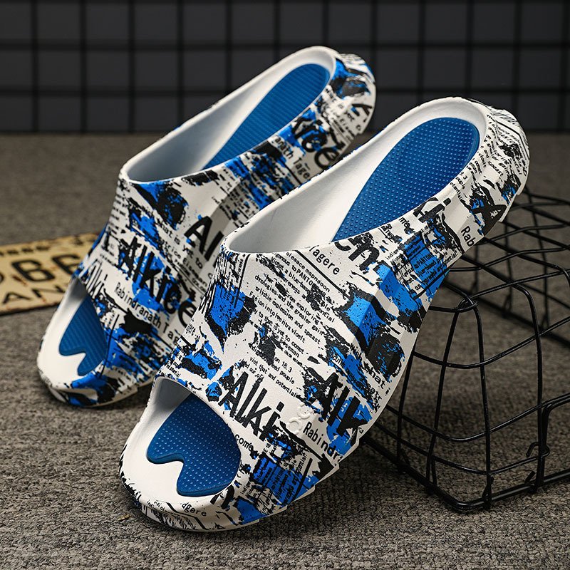 Factory Wholesale Summer Cool Men's Anti-slip Eva Flat Beach Slides Slippers Breathable Slipper EVA Soft Shoes For Men