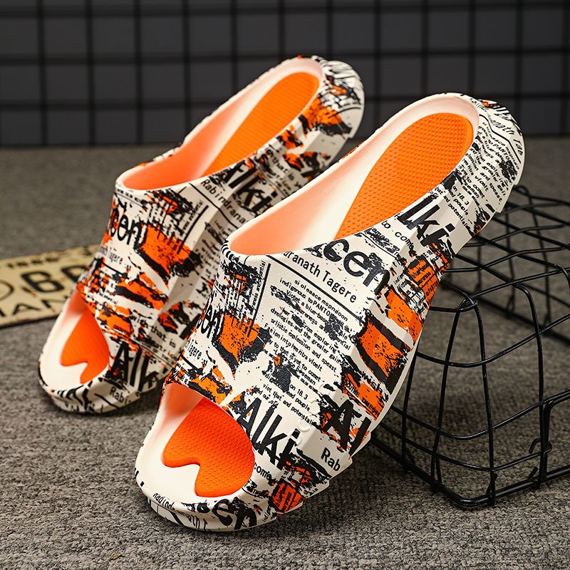 Factory Wholesale Summer Cool Men's Anti-slip Eva Flat Beach Slides Slippers Breathable Slipper EVA Soft Shoes For Men