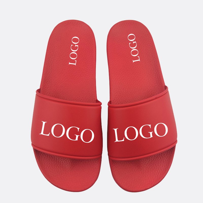 Classic Style PVC customize LOGO black sliders slippers for men ,customize blank slide sandals slippers, men custom logo slides