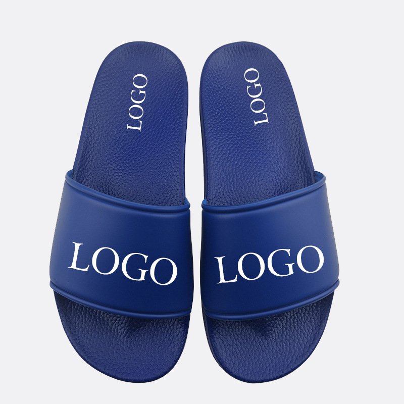 Classic Style PVC customize LOGO black sliders slippers for men ,customize blank slide sandals slippers, men custom logo slides
