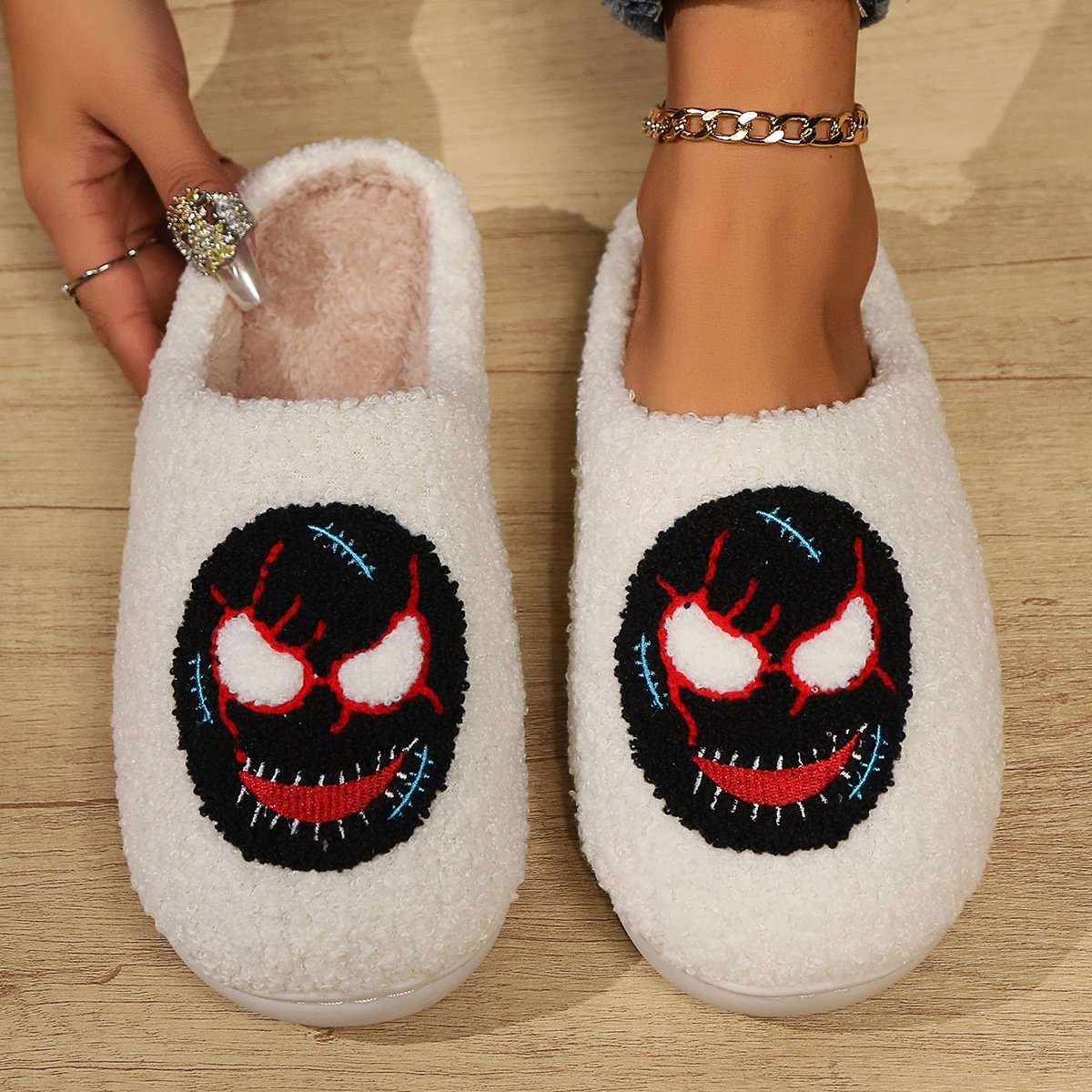 Custom Logo Plush Slides Slippers DIY your pattern Indoor Walking Shoes Fashion New Style Winter Shoes