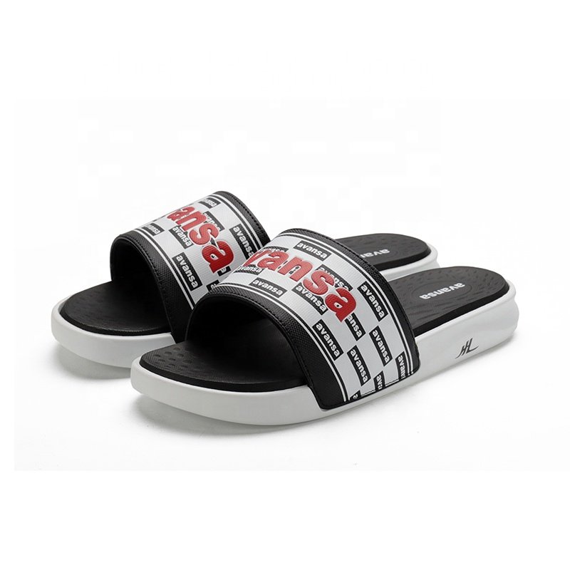 Henghao Bespoke Customized Name Slippers Two Band Foam Slides Slippers Sandals Custom Slides Slippers With Soft Foam Inside