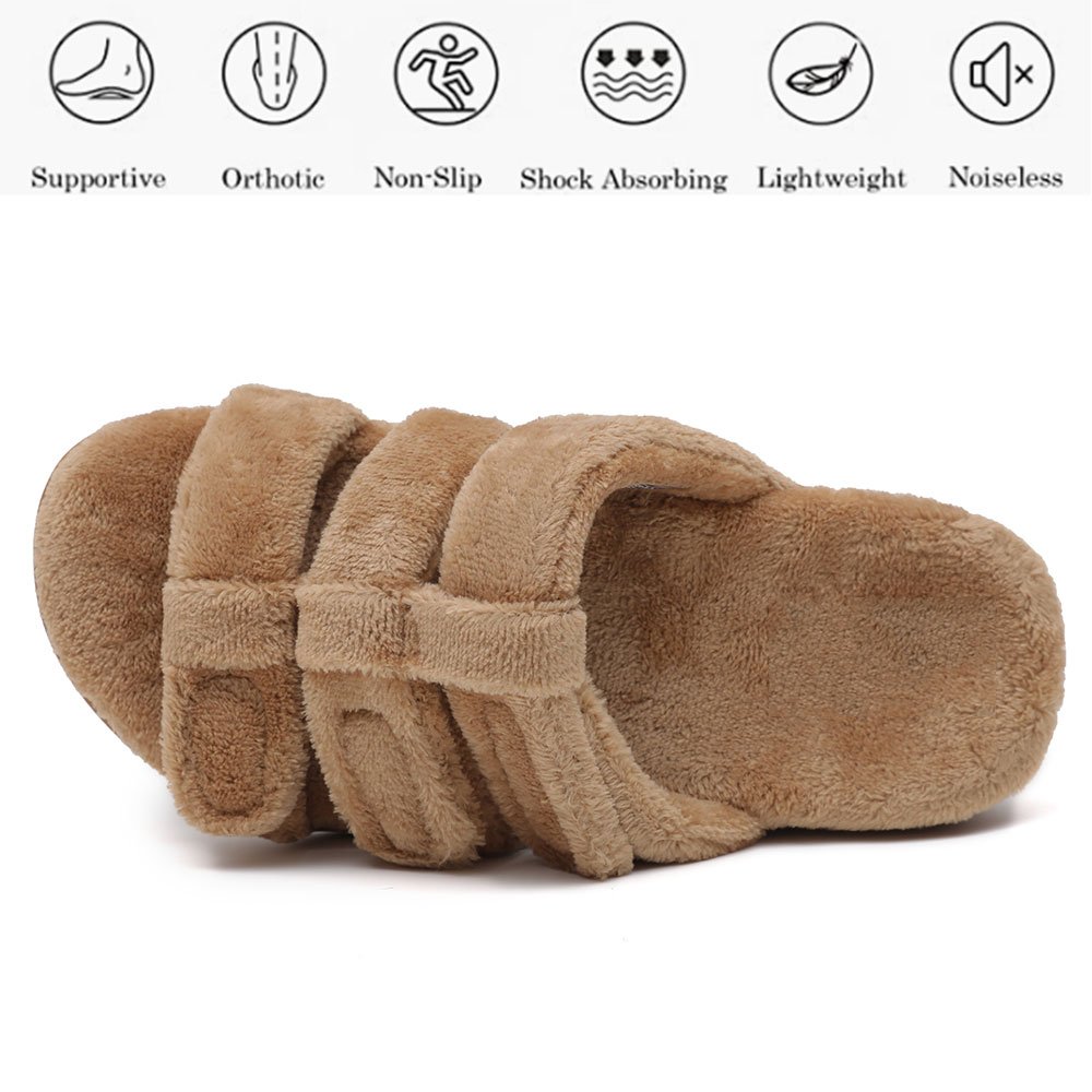 Women's Orthotic Arch Support Slipper Spa House Shoes for Plantar Fasciitis Indoor Slipper