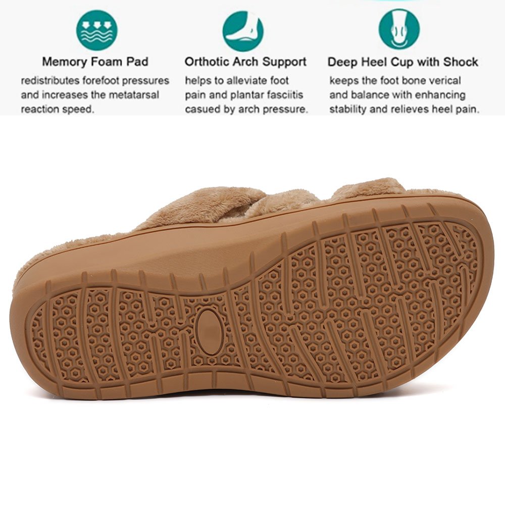 Women's Orthotic Arch Support Slipper Spa House Shoes for Plantar Fasciitis Indoor Slipper