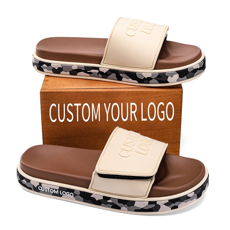 Low Moq Flat Custom Women's Sandals Slides Slippers Ladies Custom Logo Slides Slippers Men High Quality Sand Le For Ladies